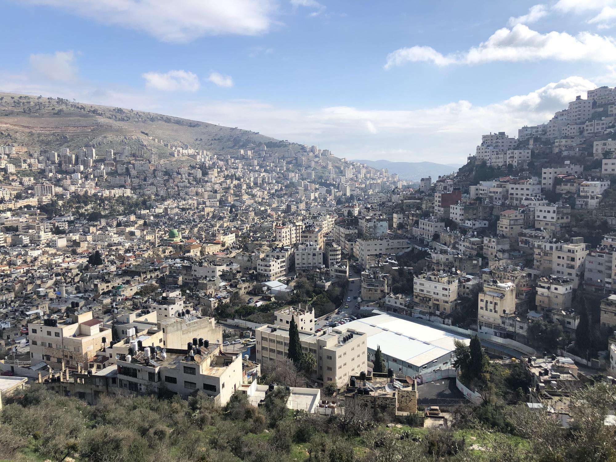 Overview of Nablus, West Bank