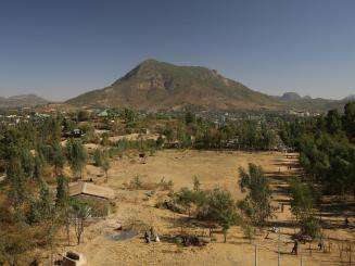Panoramic view of the town of Adwa, in Tigray, northern Ethiopia
