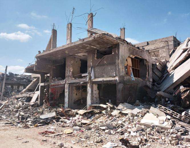 Destruction in Khan Younis, southern Gaza.