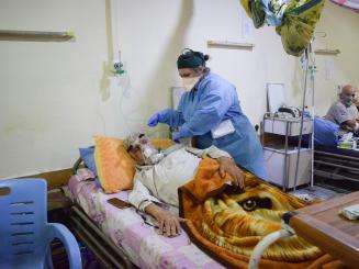 COVID-19 ward in Al-Kindy hospital, Baghdad
