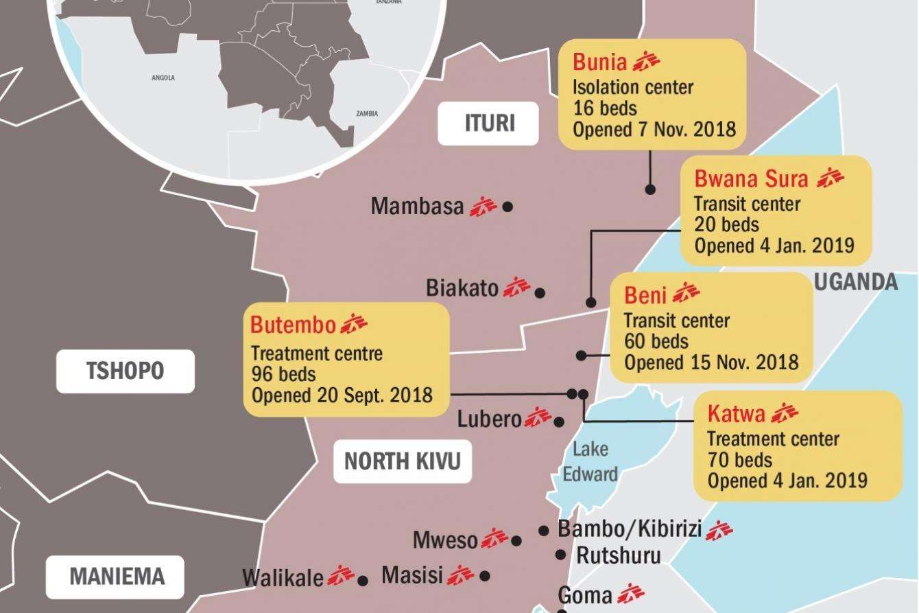 Ebola DRC activities map January 2019