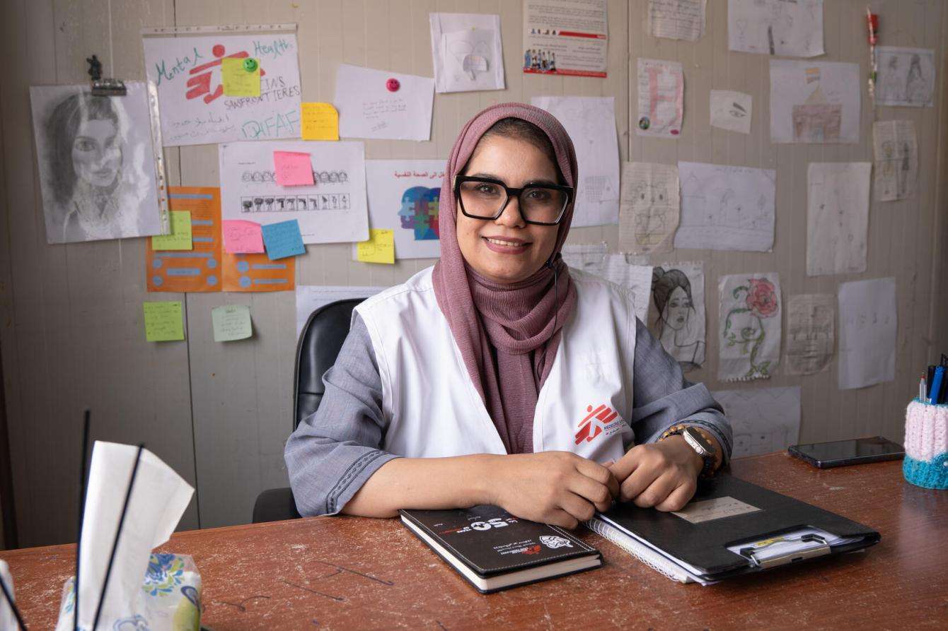 Huda Hussain, MSF mental health counselor in the Hawija district