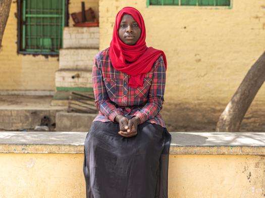Assma, a Ministry of Health Nurse at Zalingei teaching hospital, Central Darfur state, Sudan.