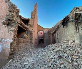 A view of damage in the historic city of Marrakech, following a powerful earthquake in Morocco